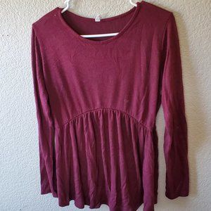Babydoll Maternity Long Sleeve Top